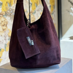 Auren - Grand Sac Cabas Hobo Souple bordeaux
