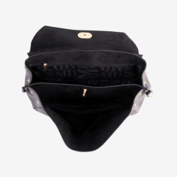Mac Douglas - Sac à main rabat cuir Gwendoline Rhodes M noir