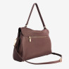 Mac Douglas - Sac à main rabat cuir Gwendoline Rhodes M choco