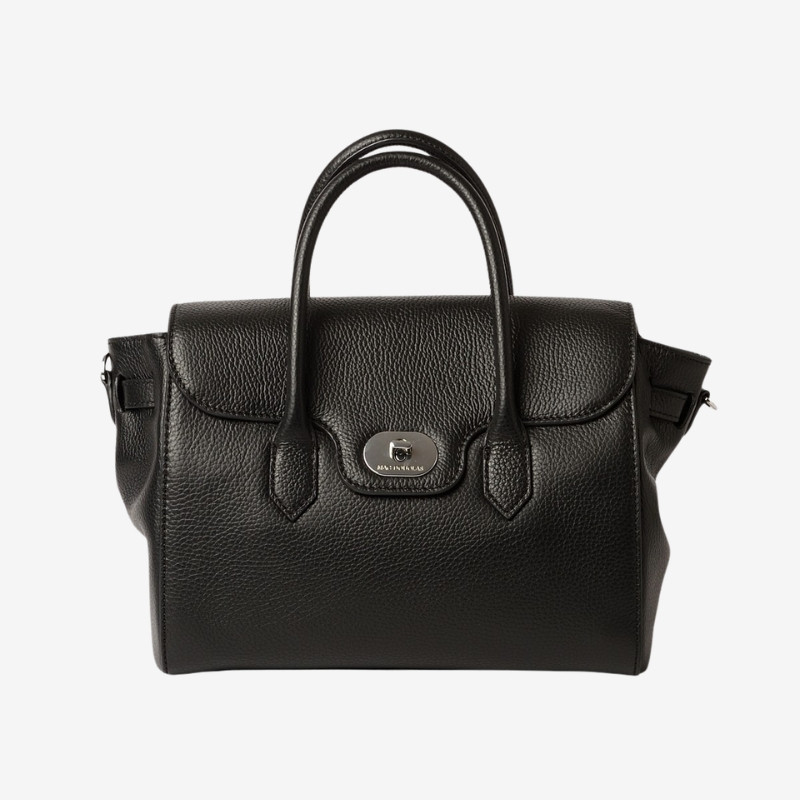 Mac Douglas - Sac à main cuir grainé Cahors Magda noir