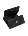 Petit porte-monnaie Soft Vintage Cuir Noir/Rouge | Lancaster