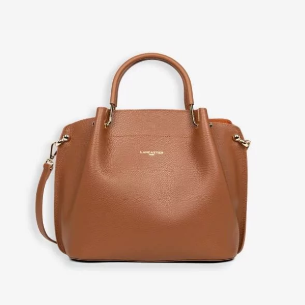Lancaster - Grand sac à main Foulonné Double camel