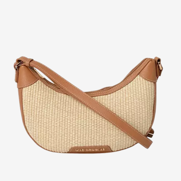 Mac Douglas - sac bandoulière effet raphia Baignade Fantasia Ecru