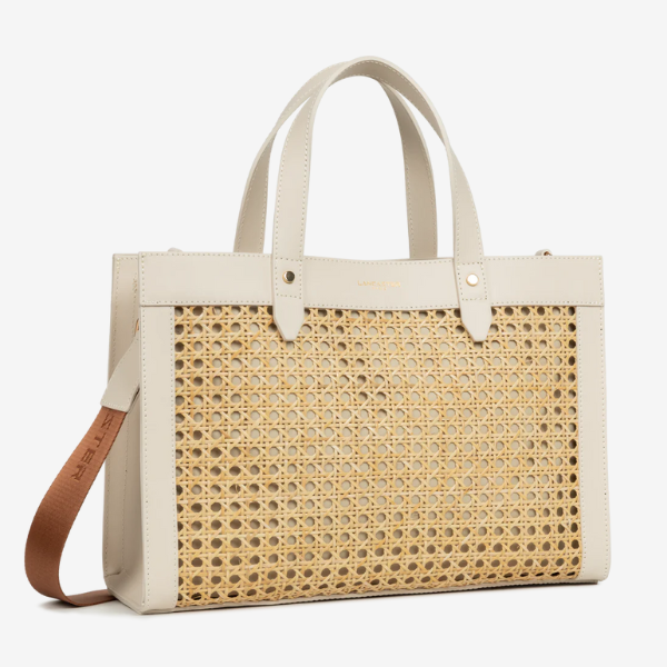 Lancaster - Sac cabas Cannage Rotin  couleur naturel